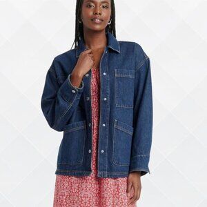 Universal Thread Women’s Denim Chore Coat – Dark Wash | Size S | NWT | WJK-10001